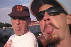 Ken Green and Don, sticking out tongues